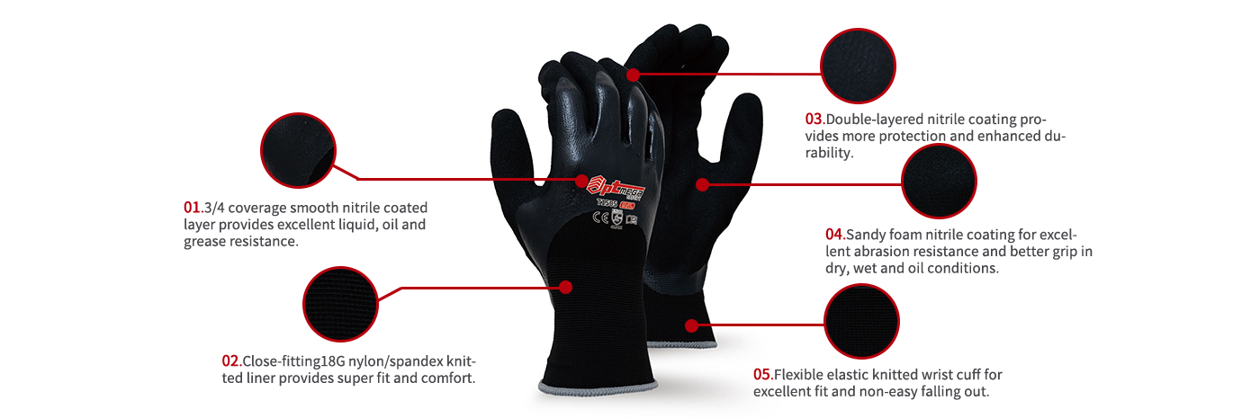 Dual-layered Nitrile Coated Glove for #Oil #Precision #Handling-71505